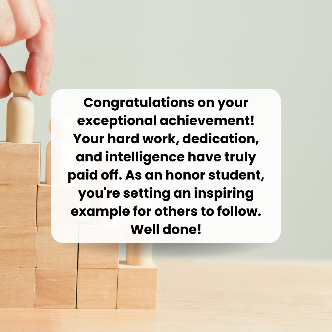 320 Academic Achievement Congratulations Message For Honor Student